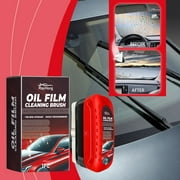 WMTBSRSW Glass Cleaning Board,Automotive Oil Film Cleaning Brush,Universal Glass Cleaning Wipe Board,Glass Coating for Windshield,Water Repellant with Refill